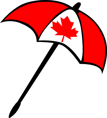 Icône drapeau canada parapluie à télécharger gratuitement